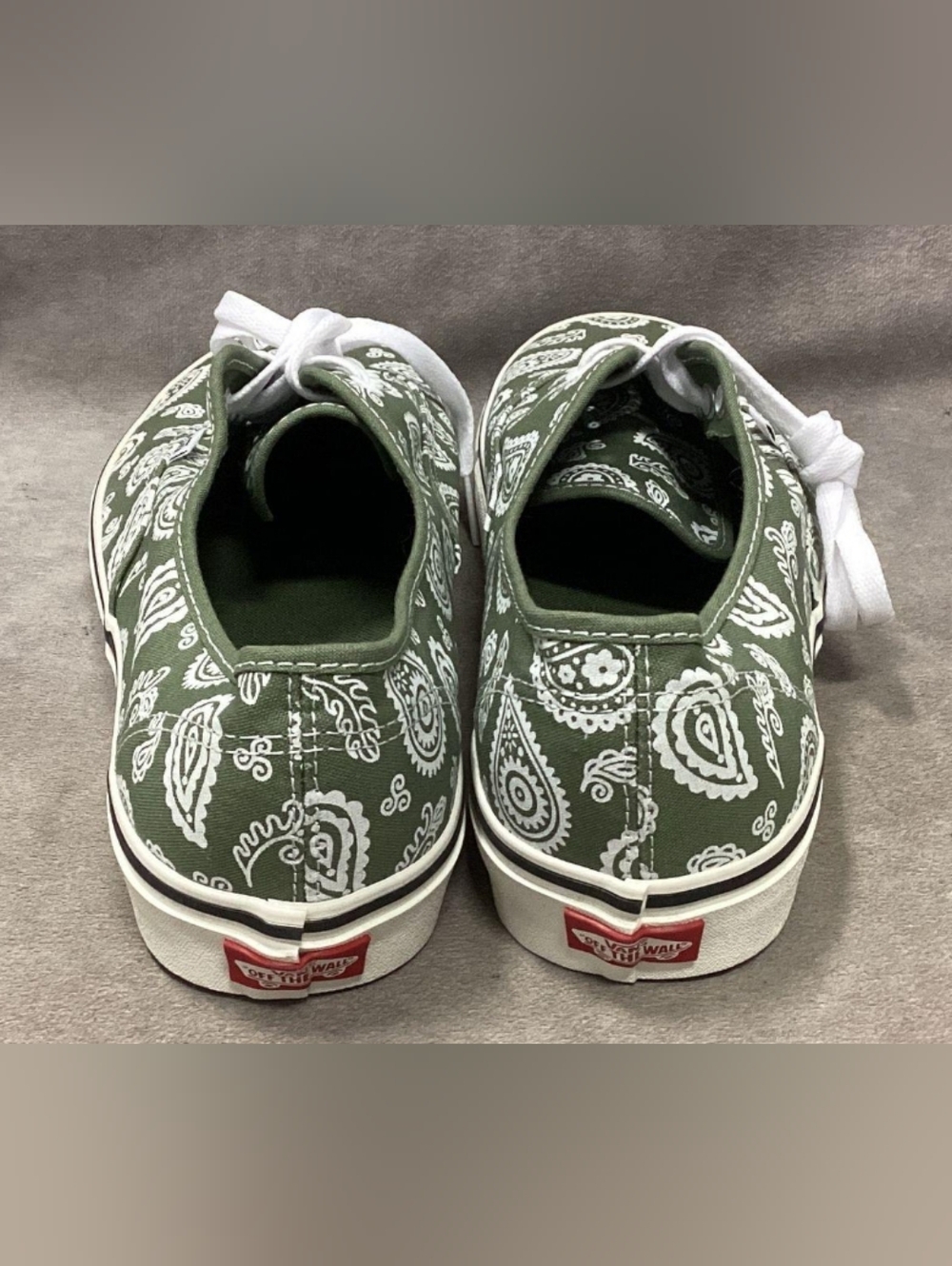 Vans Authentic 'Primavera Paisley - Olive' Low Top Sneakers Men's Size 11 New - Picture 6 of 9